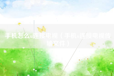 手机怎么u连接电视(手机u连接电视传输文件)