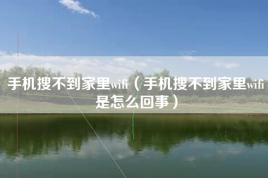 手机搜不到家里wifi(手机搜不到家里wifi是怎么回事)